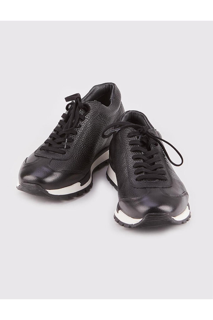 Cabani Shoes Lodi Light Semelle Thermo en Cuir Véritable Noir Chaussures de Sport pour Homme à Lacets - Noir