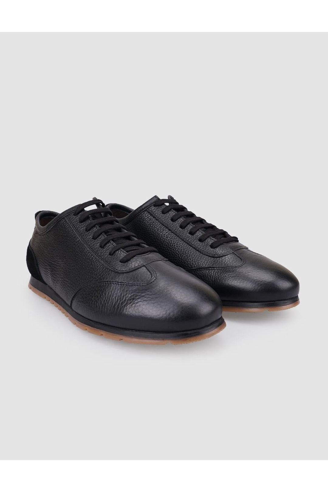 Cabani Shoes Chaussures de ville pour hommes en cuir véritable noir à lacets 100% - Multicolore