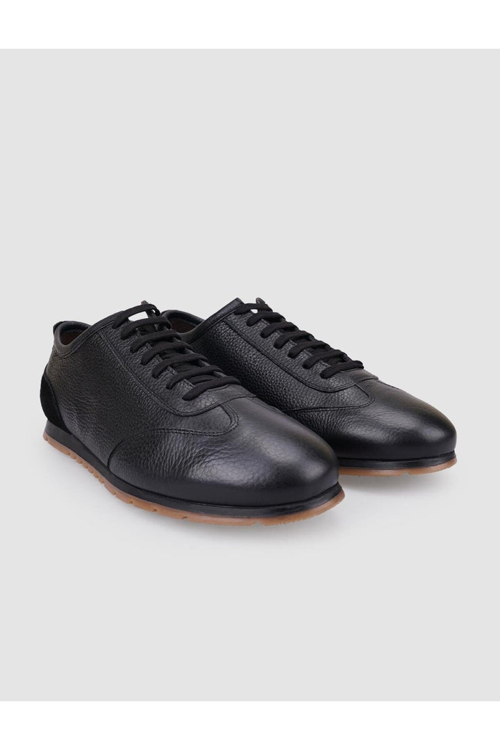 Cabani Shoes Chaussures de ville pour hommes en cuir véritable noir à lacets 100% - Multicolore