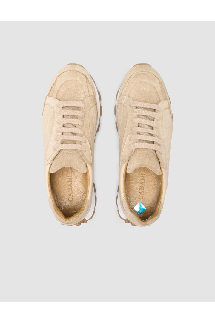 Cabani Shoes %100 Cuir véritable Baskets femme Beige - Multicolore