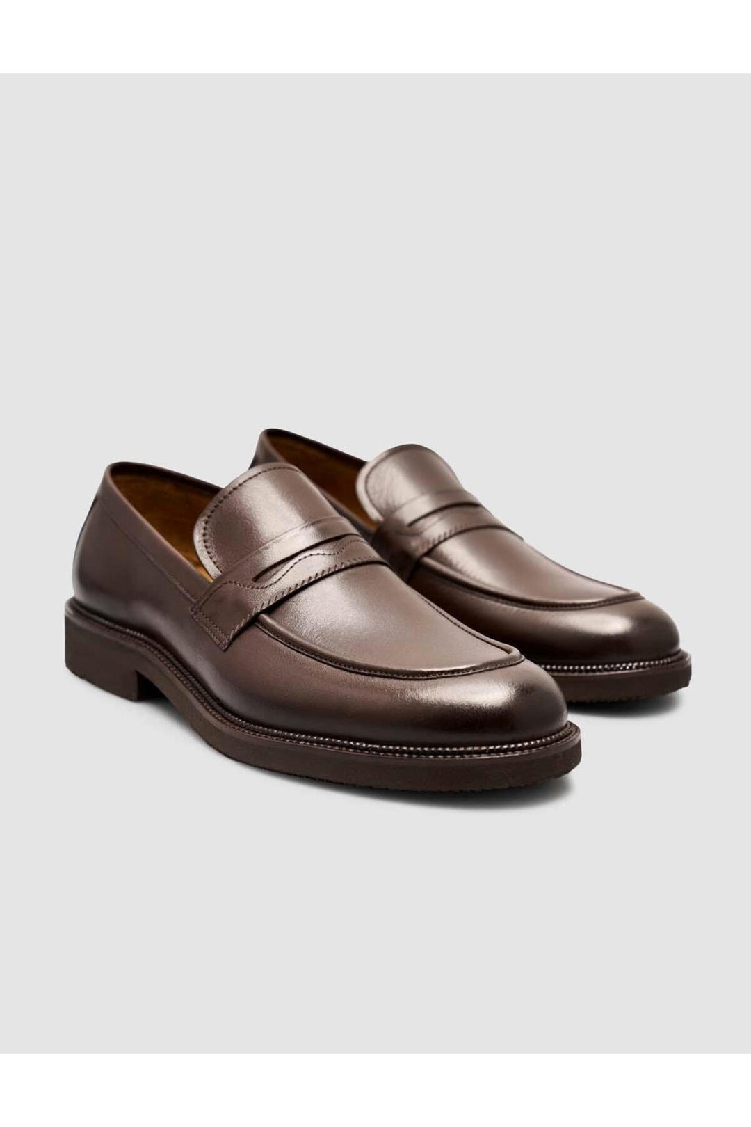 Cabani Shoes %100 Cuir véritable Chaussures mocassins classiques pour hommes en Brun - Marron