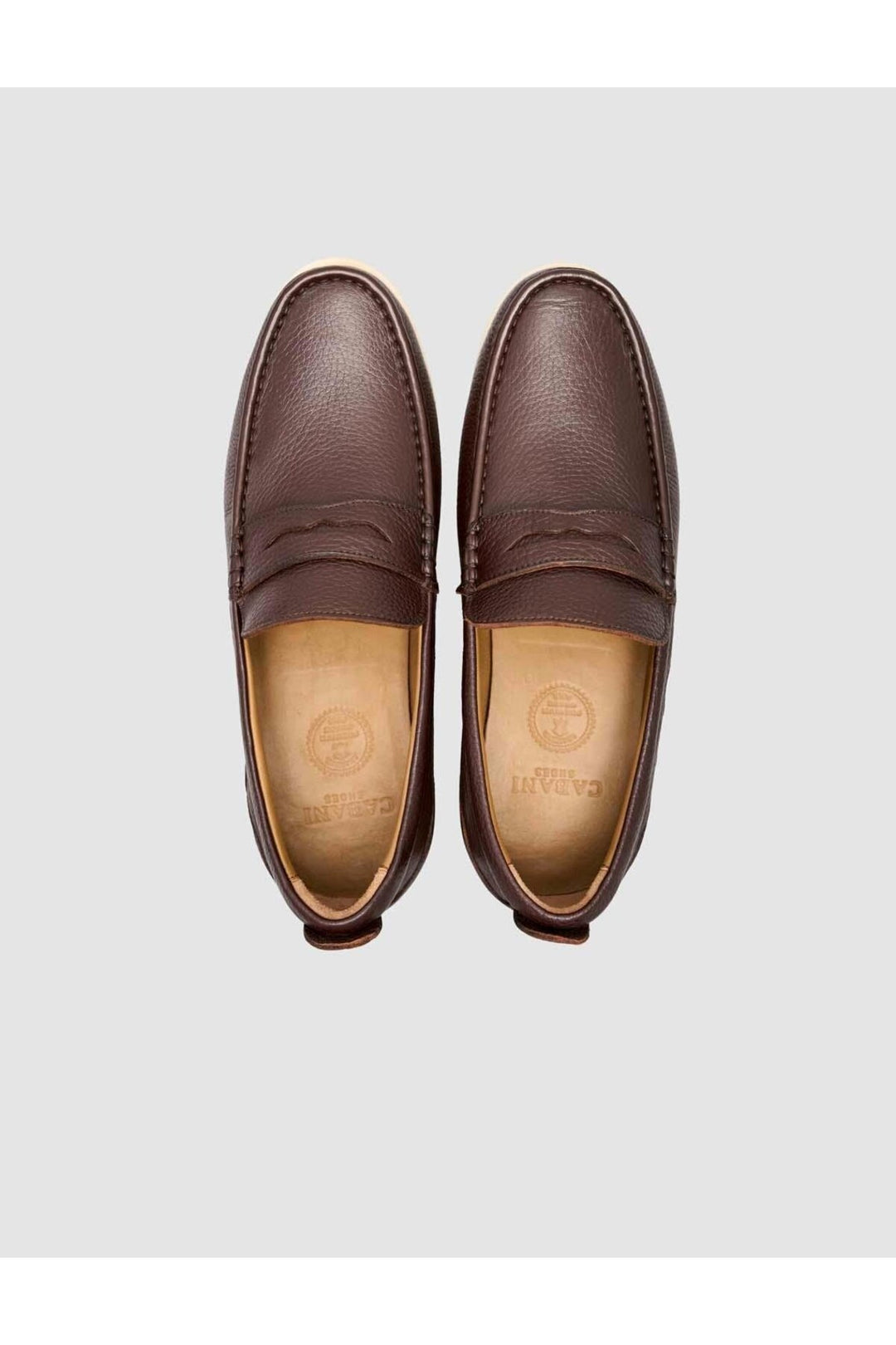 Cabani Shoes Chaussures décontractées pour hommes en cuir véritable 100 % marron - Multicolore