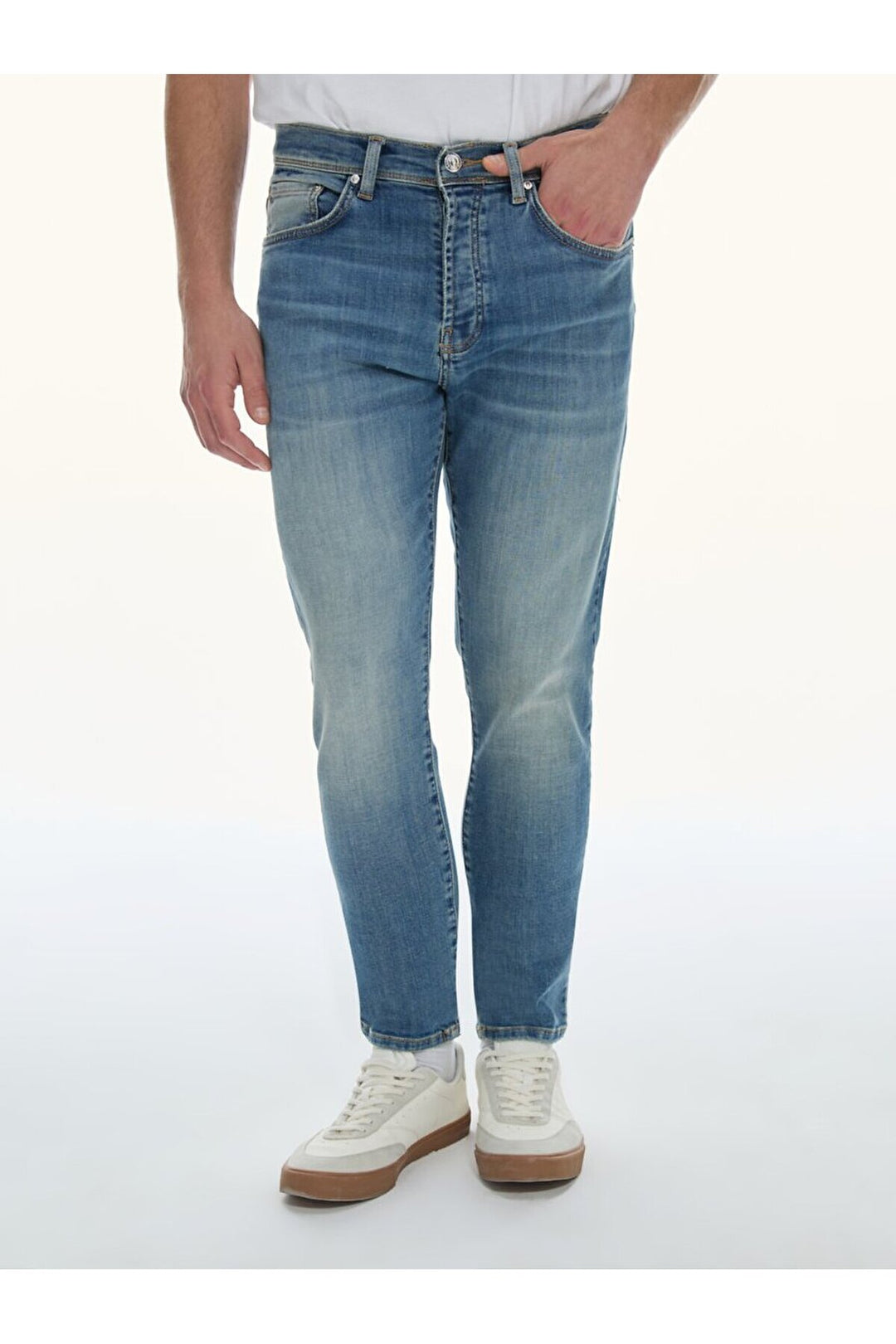 LTB Pantalon en jean à taille moyenne Lawrıe Y Narrow Leg