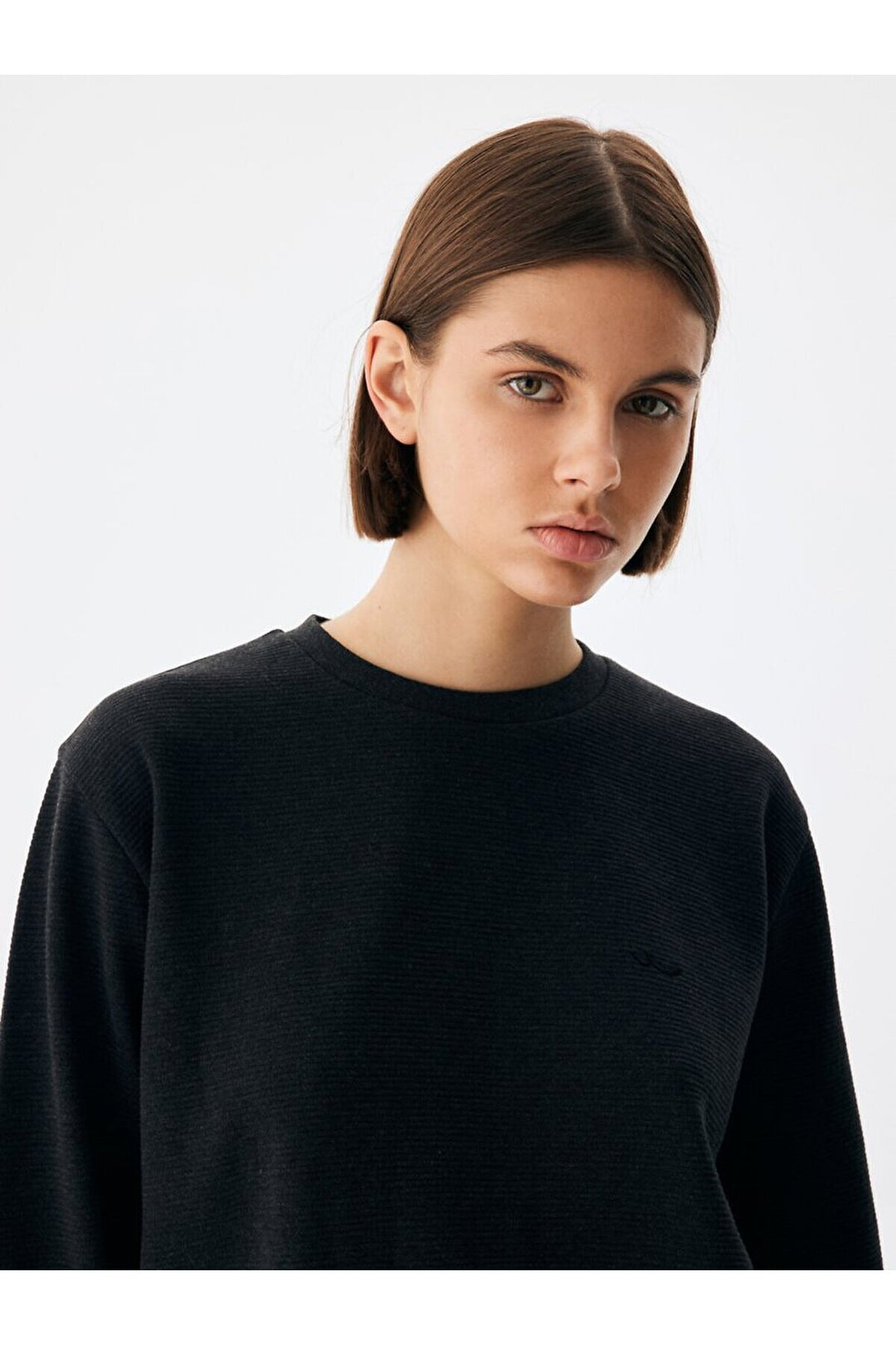 LTB Sweat noir basique à col rond