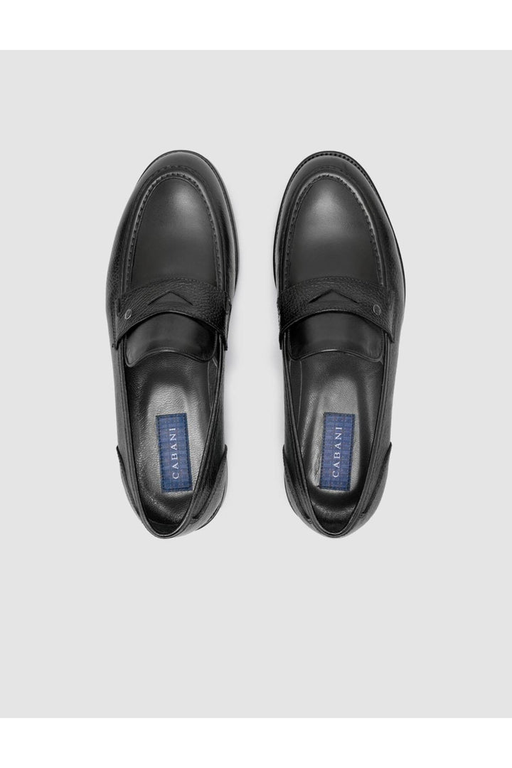 Cabani Shoes %100 Cuir véritable Chaussures classiques pour hommes noires - Multicolore