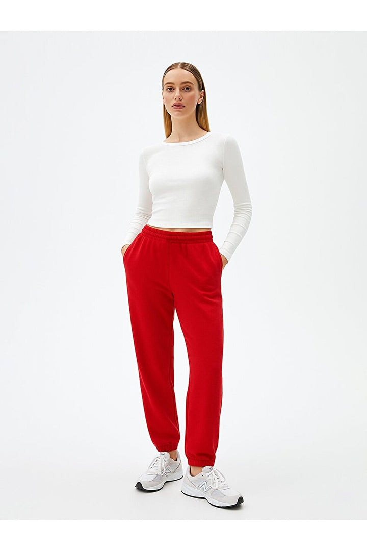 LTB Survêtement rouge à taille élastique et jambes étroites