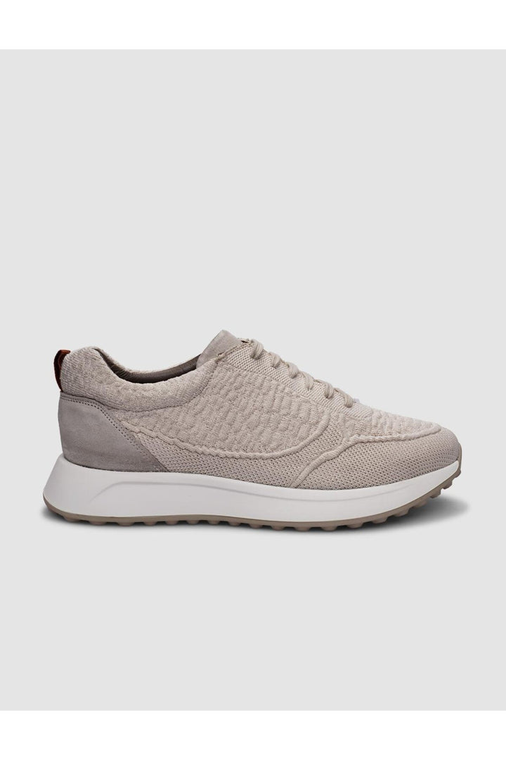 Cabani Shoes Chaussures de sport pour hommes en tricot beige avec lacets - Beige