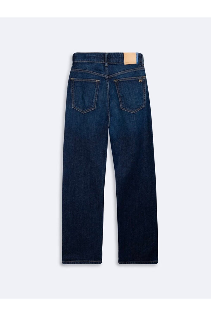 LTB Nouveau pantalon en jean droit à coupe décontractée Mid Indigo Wanda - Bleu