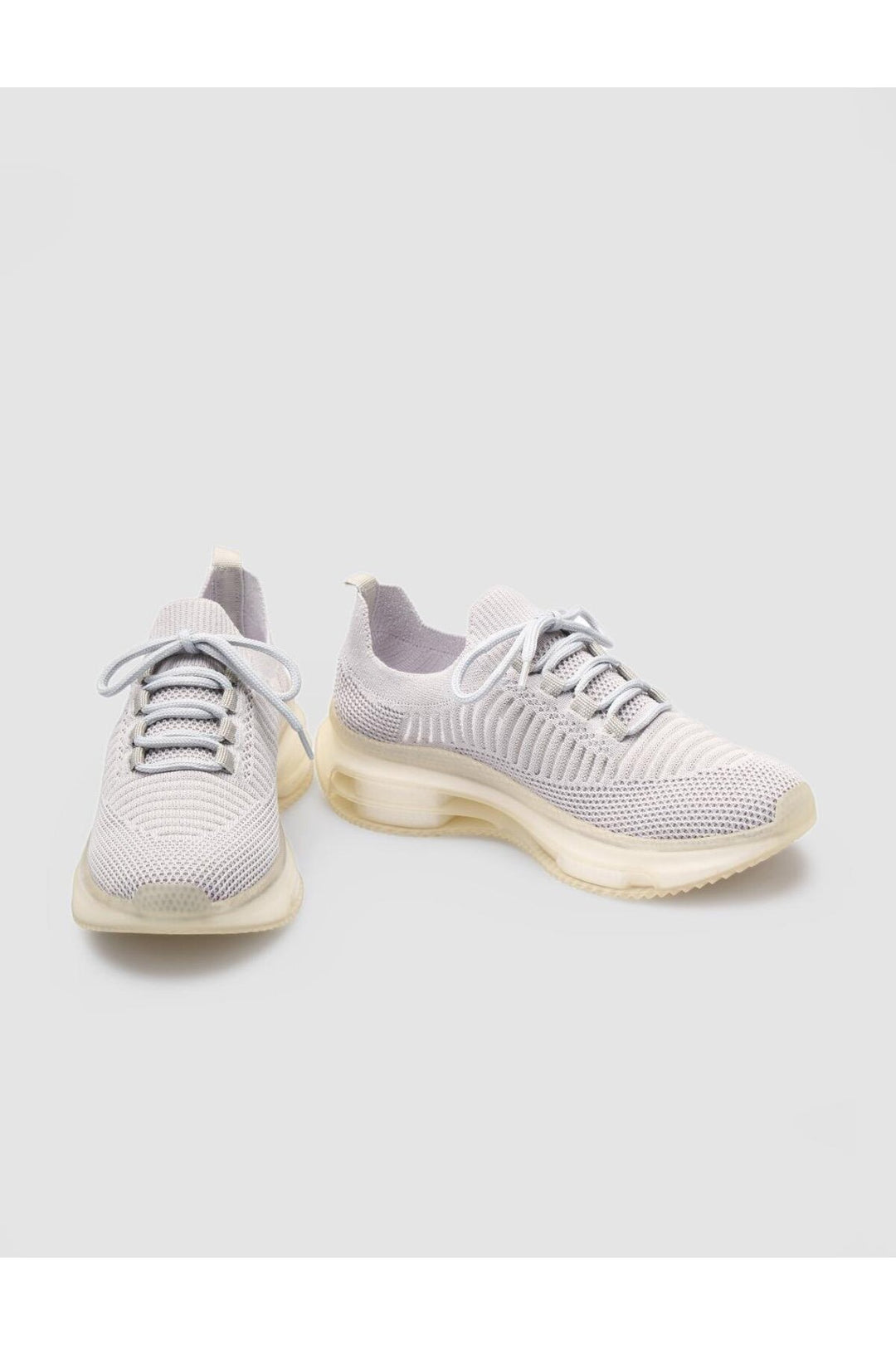 Cabani Shoes Ripanzo Baskets Femme à Lacets Gris avec Semelle en Caoutchouc - Gris