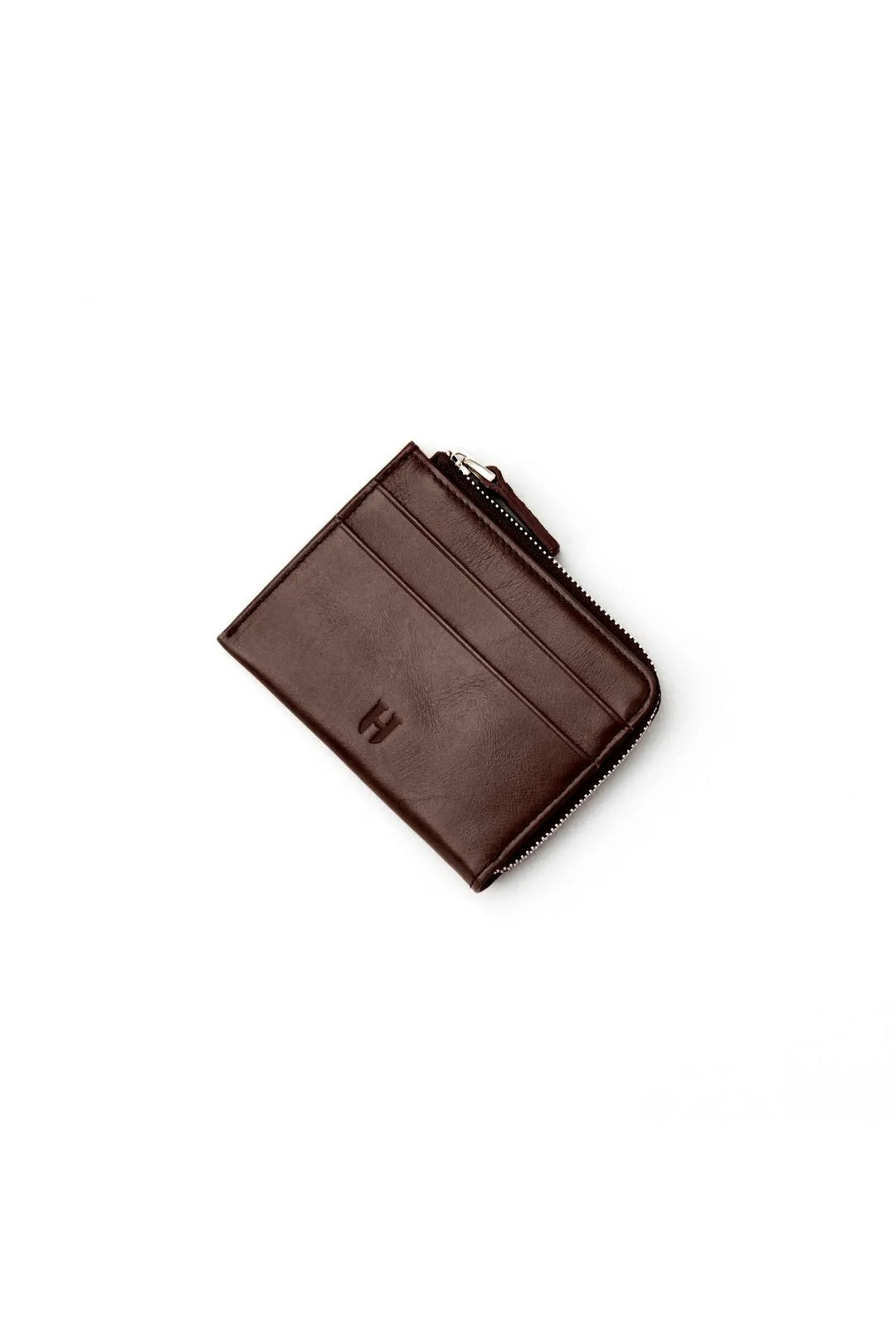 helmbrook Porte-cartes à fermeture à glissière en cuir véritable pour hommes avec protection RFID Seward Coffee Plus