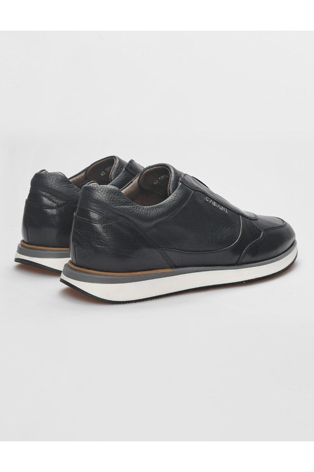 Cabani Shoes Chaussures de sport pour hommes en cuir véritable bleu marine - Bleu marine