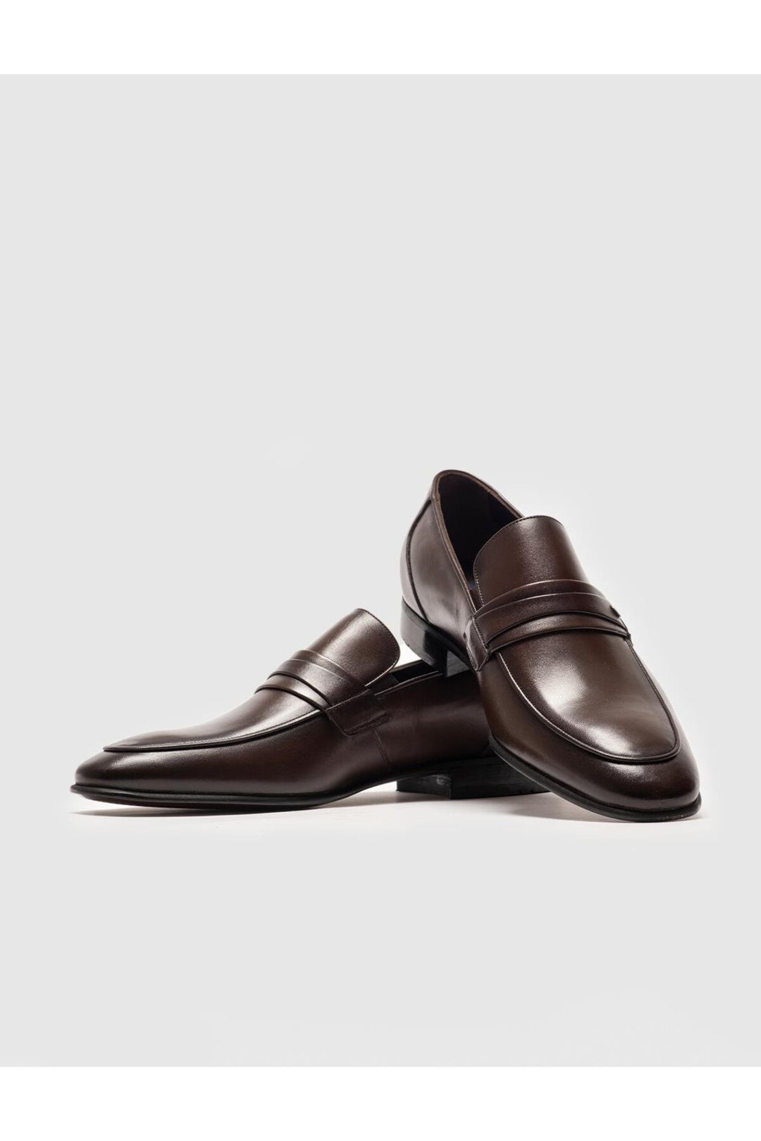 Cabani Shoes Chaussures classiques pour hommes en cuir véritable avec ceinture marron - Marron