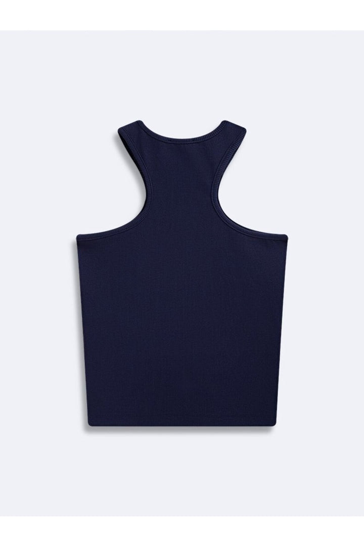 LTB Singlet bleu marine basique côtelé sans manches