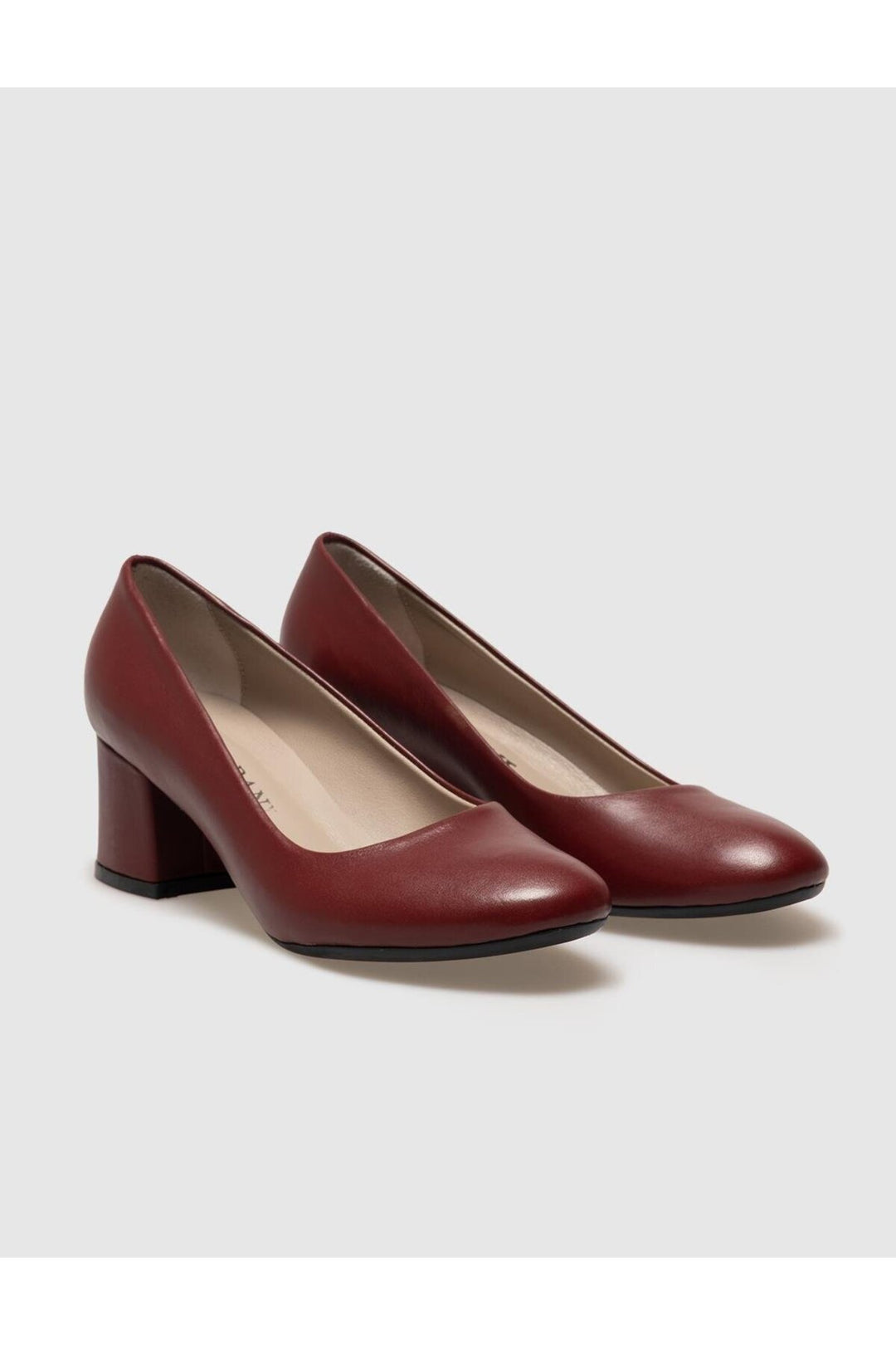 Cabani Shoes Chaussures à talons épais en cuir véritable bordeaux pour femmes - Multicolore