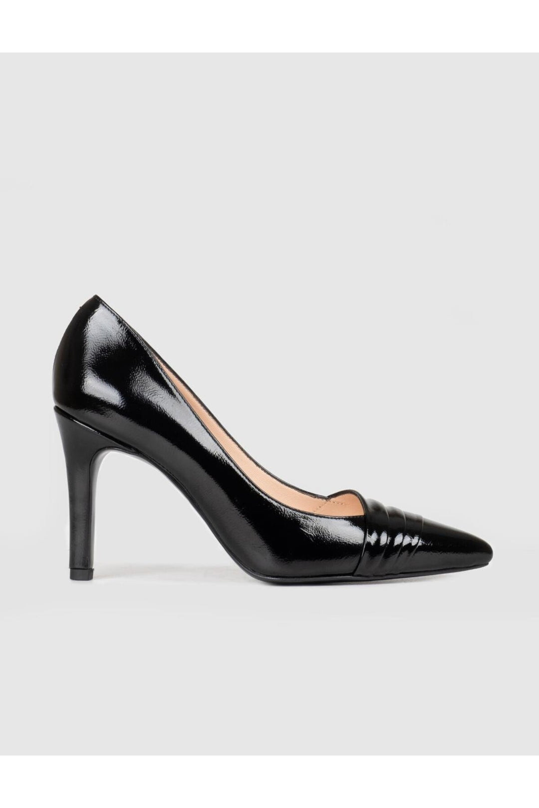 Cabani Shoes Escarpins à talons fins en cuir véritable noir verni pour femmes - Multicolore