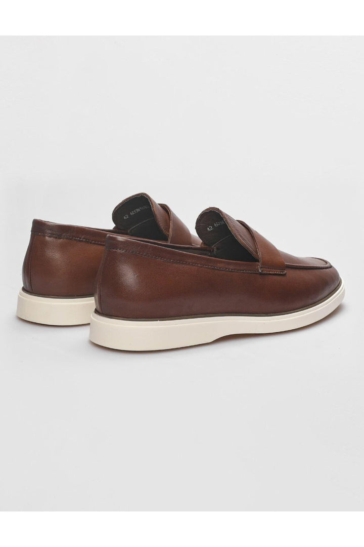 Cabani Shoes Chaussures décontractées pour hommes en cuir véritable couleur tabac - Tabac