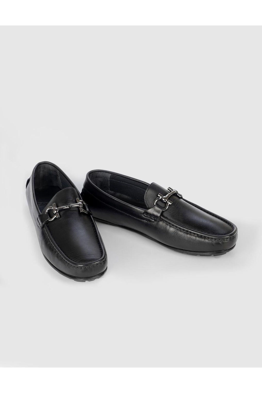 Cabani Shoes Bottines en cuir véritable noir pour homme à bande avec boucle - Noir