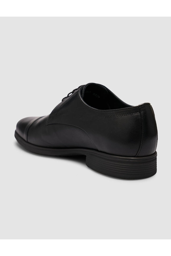 Cabani Shoes Chaussures classiques à lacets en cuir véritable de veau noir - Multicolore