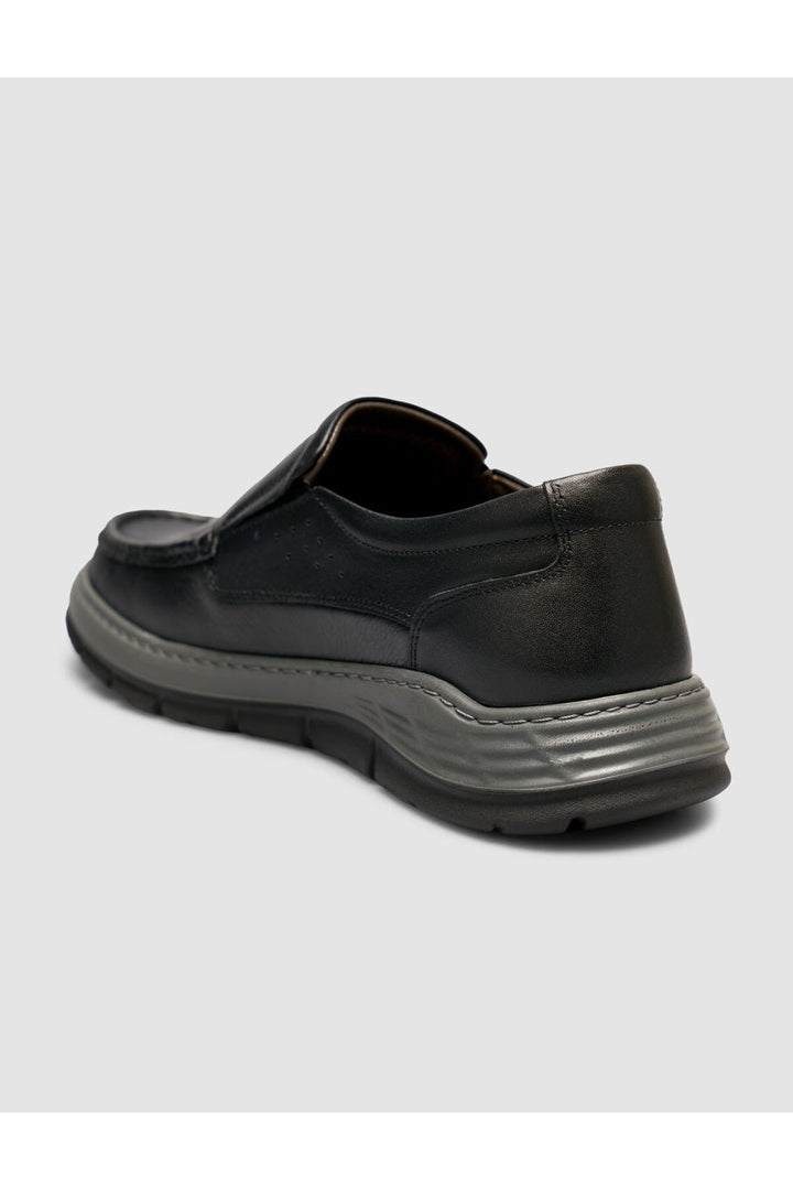 Cabani Shoes Chaussures Loafer pour Homme en Cuir Véritable Noires - Multicolore
