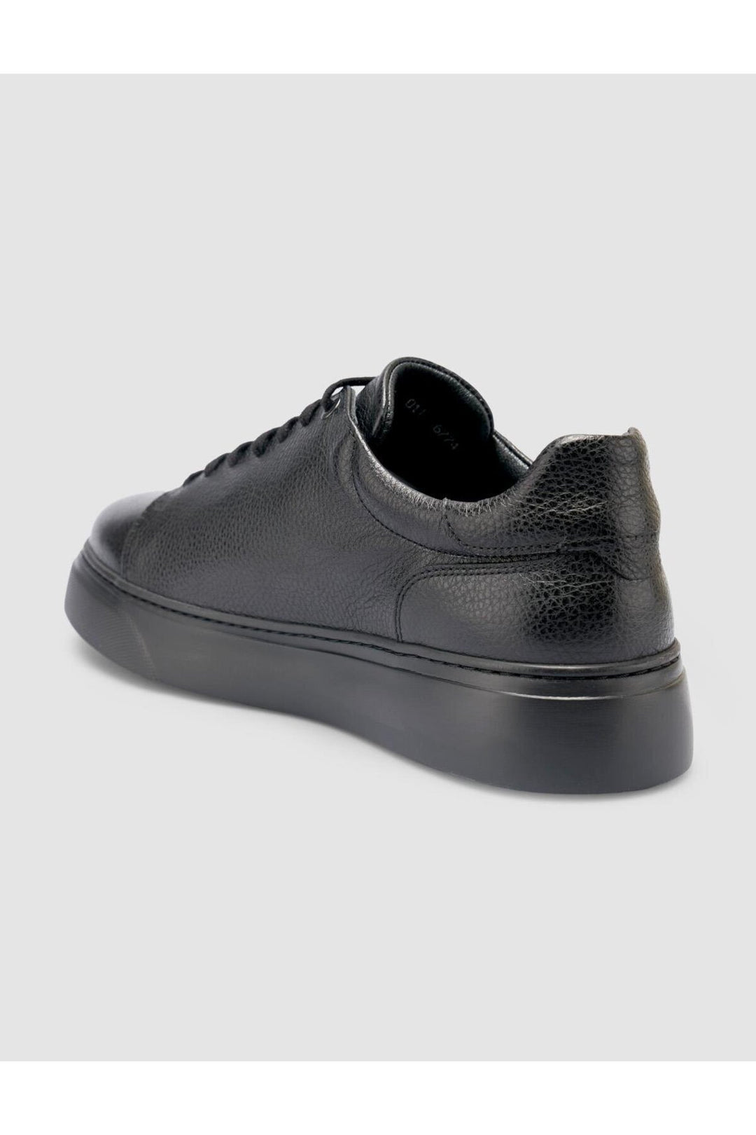 Cabani Shoes %100 Cuir véritable Chaussures de sport pour hommes noires - Noir