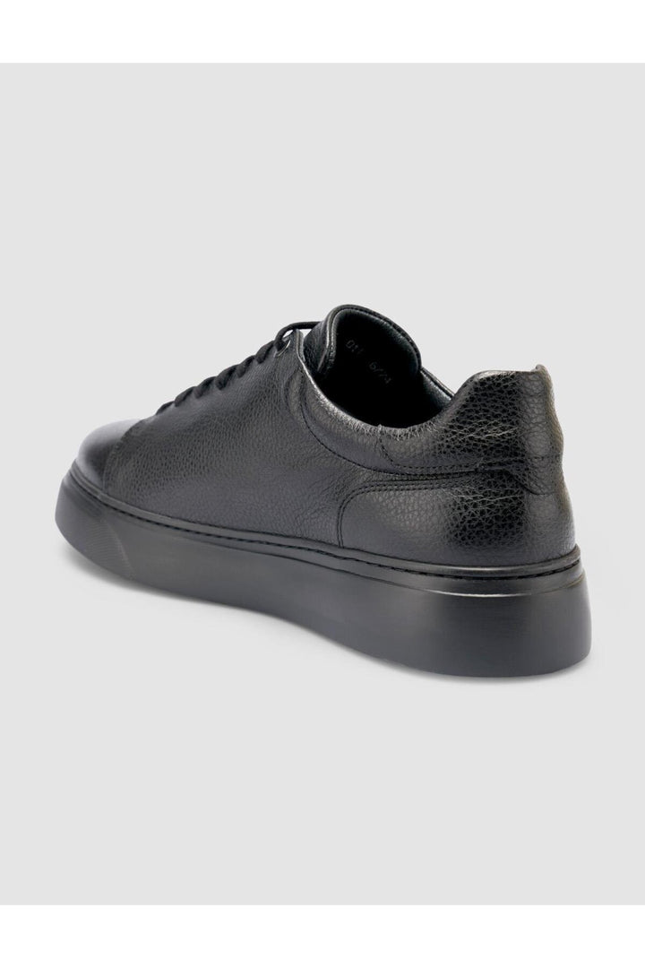 Cabani Shoes %100 Cuir véritable Chaussures de sport pour hommes noires - Noir