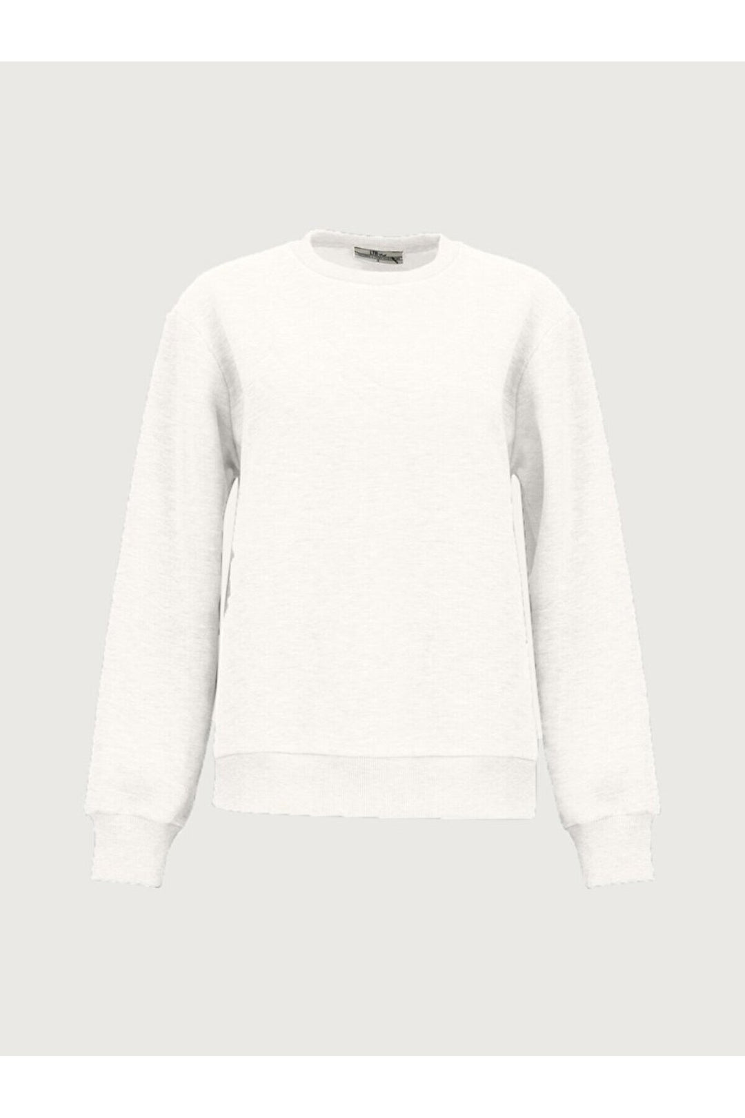 LTB Sweat-shirt crème à manches longues et col zéro imprimé Sıgn