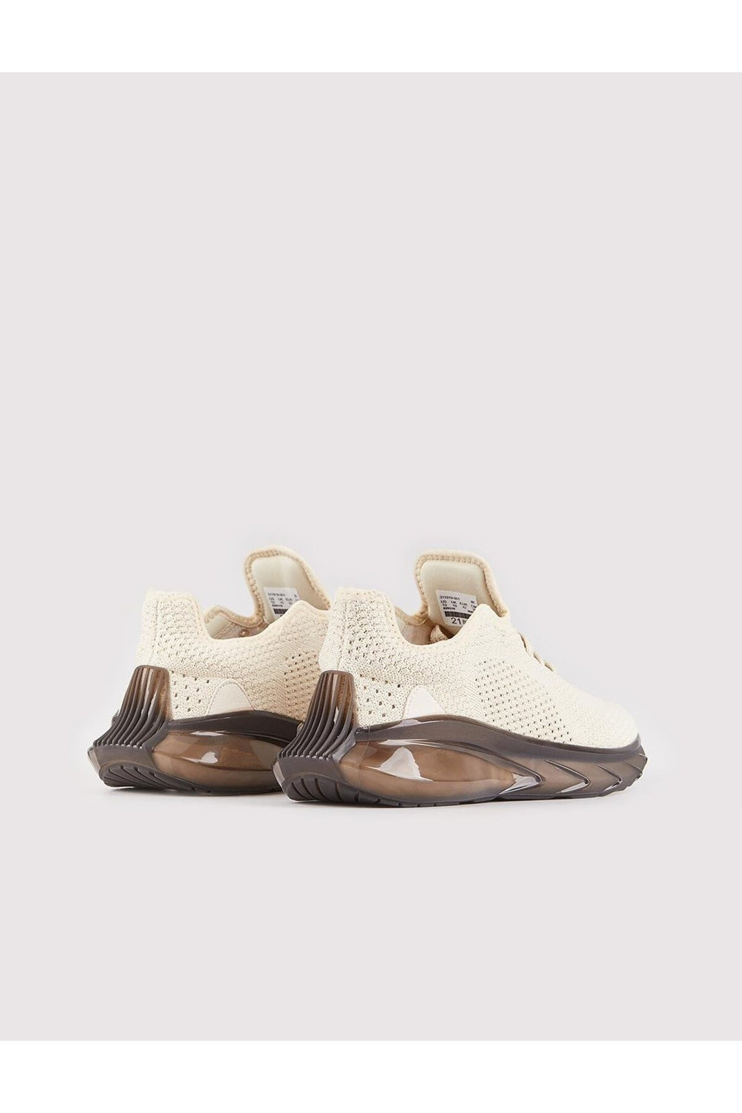 Cabani Shoes Chaussures de sport pour homme en tricot beige avec lacets et semelle prête. - Beige