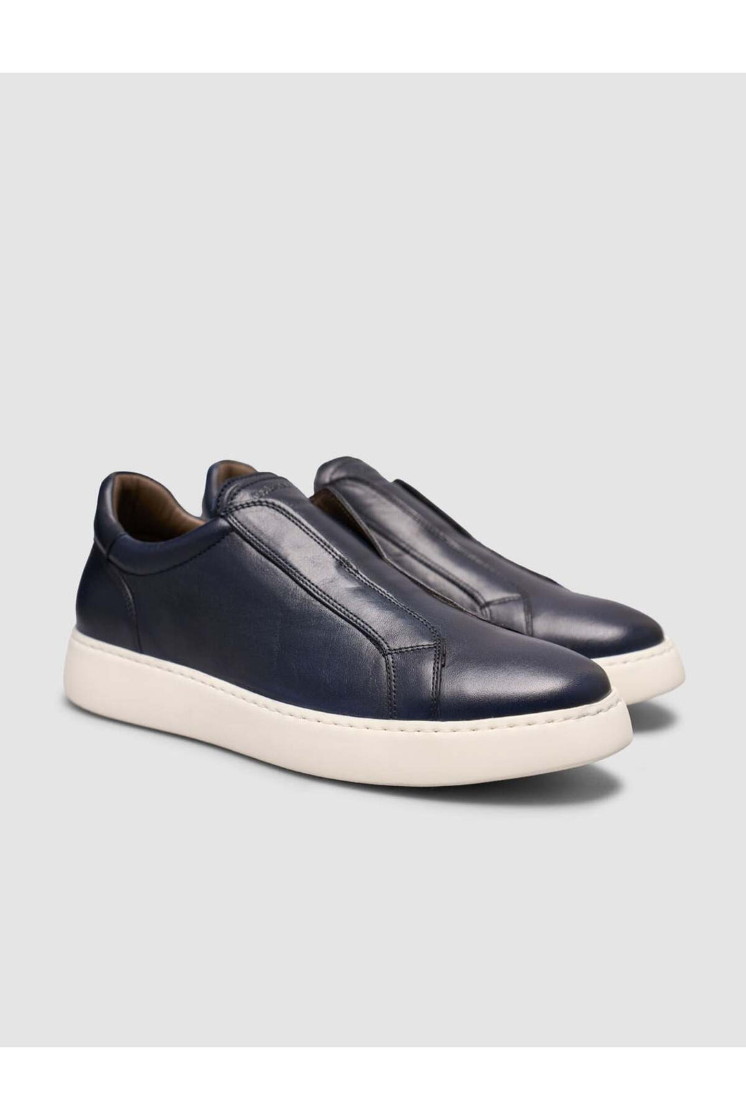 Cabani Shoes Bleu marine Chaussures Slip-On en Cuir Véritable - Bleu marine