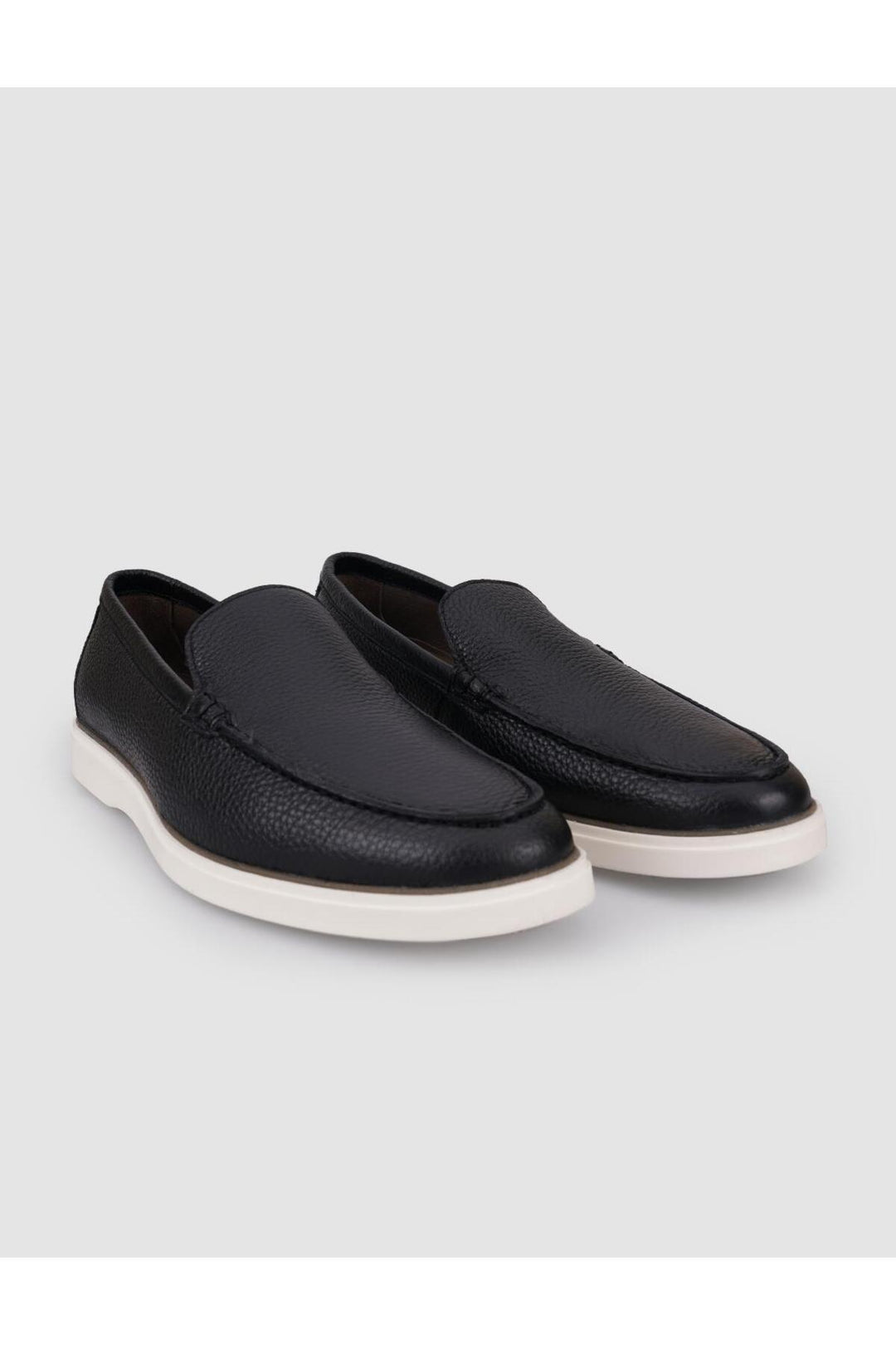 Cabani Shoes Mocassin homme en cuir véritable noir - Multicolore