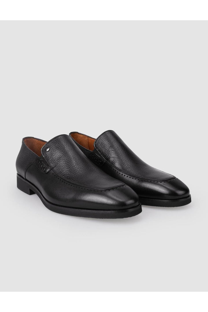 Cabani Shoes %100 Cuir véritable Chaussures classiques pour hommes noires - Noir