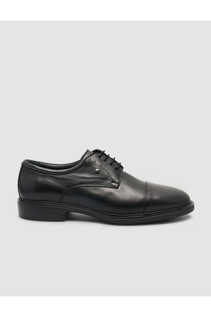 Cabani Shoes Chaussures classiques pour hommes en cuir véritable noir à bout ovale 100% - Multicolore