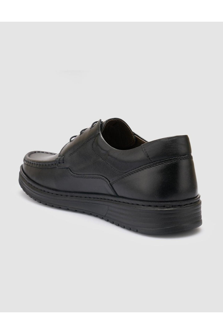Cabani Shoes Chaussures de ville pour hommes en cuir véritable noir à lacets 100% - Multicolore