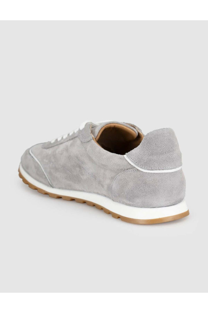 Cabani Shoes Baskets décontractées pour femmes en cuir véritable gris - Gris