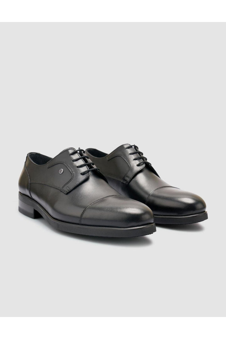 Cabani Shoes Chaussures classiques pour hommes en cuir véritable noir à lacets 100% - Multicolore