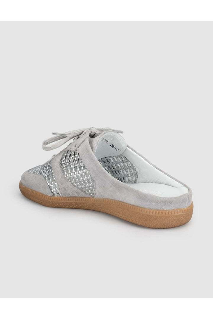 Cabani Shoes Baskets mules en cuir suédé gris pour femmes - Gris