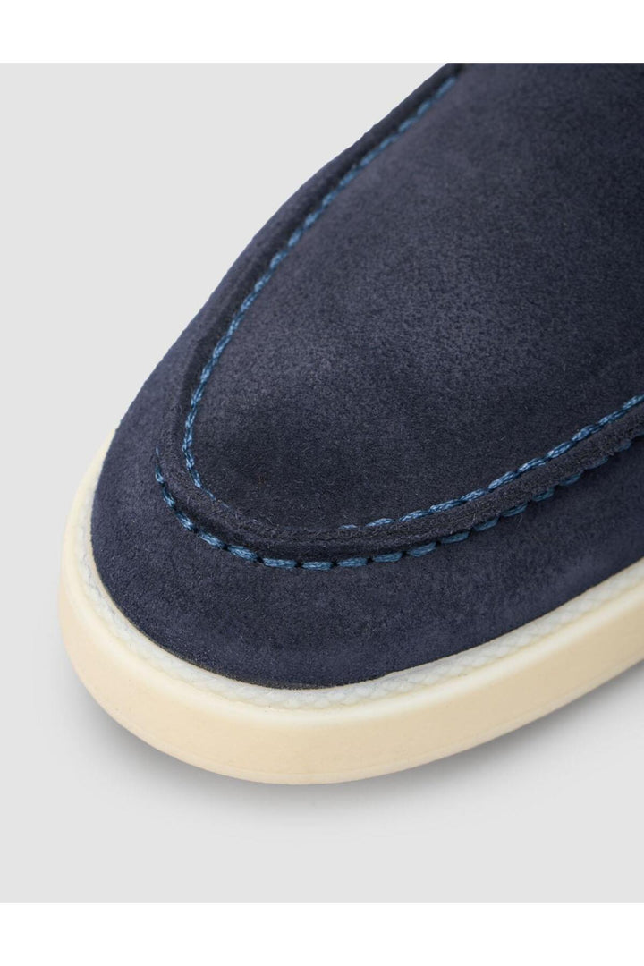 Cabani Shoes Chaussures Loafer pour hommes en Suède Bleu marine - Bleu marine