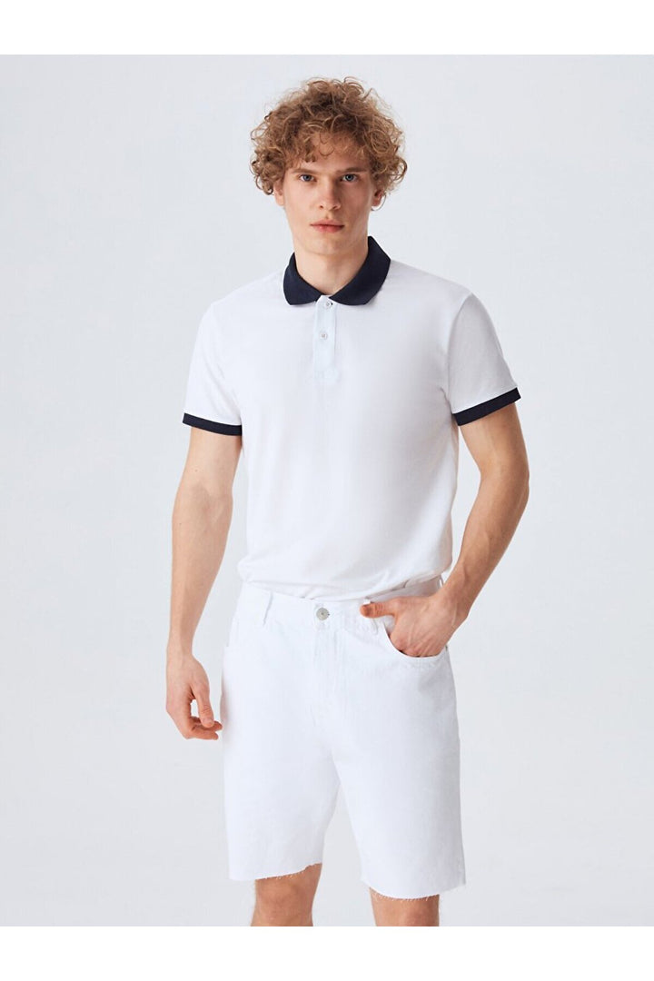 LTB Jean Stephano coupe classique Bermudes - Blanc_