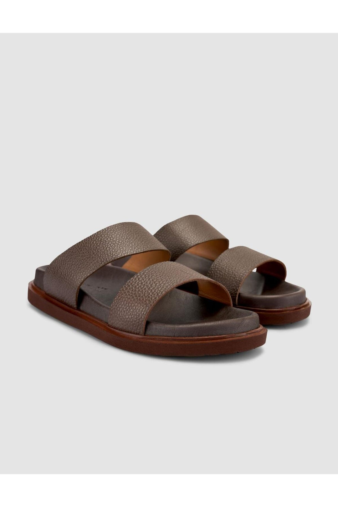 Cabani Shoes %100 Cuir véritable Sandales pour hommes Marron - Multicolore