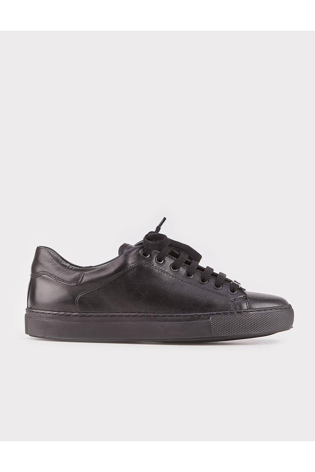Cabani Shoes Chaussures de sport pour femmes en cuir véritable noires à lacets et coutures. - Multicolore
