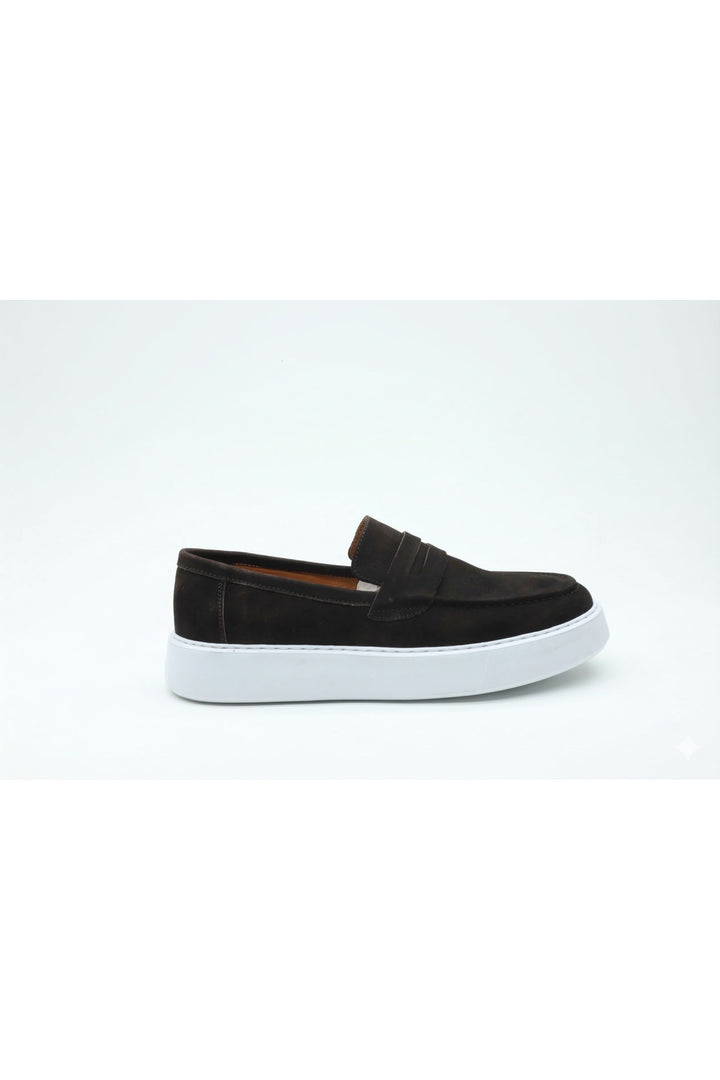 Wavelys ENRIC Homme Chaussures Décontractées Élégantes en Cuir Véritable Mocassins - Marron