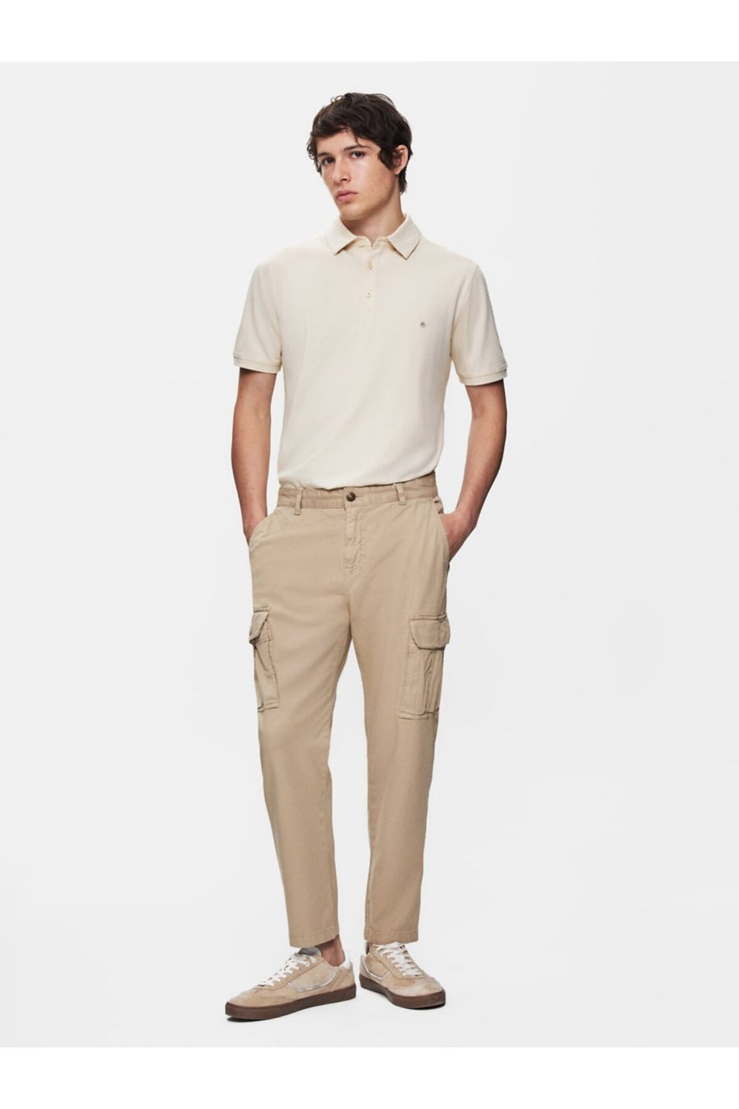 LTB Pantalon droit gabardine beige