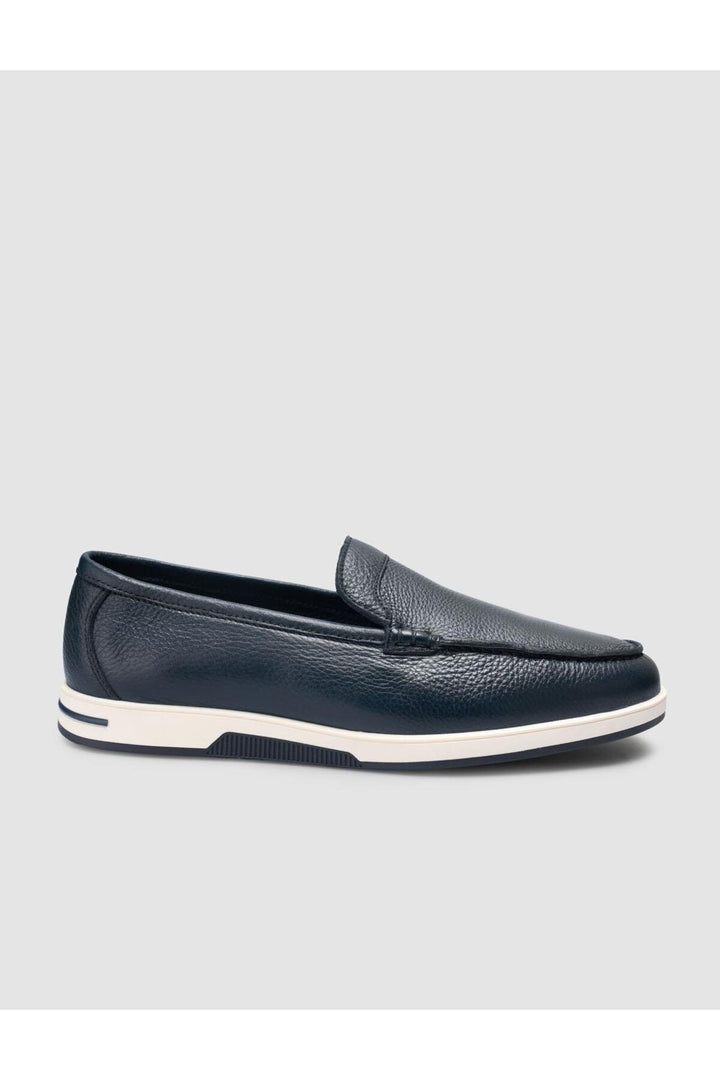 Cabani Shoes %100 Cuir Véritable Mocassins Pour Hommes Bleu marine - Bleu marine