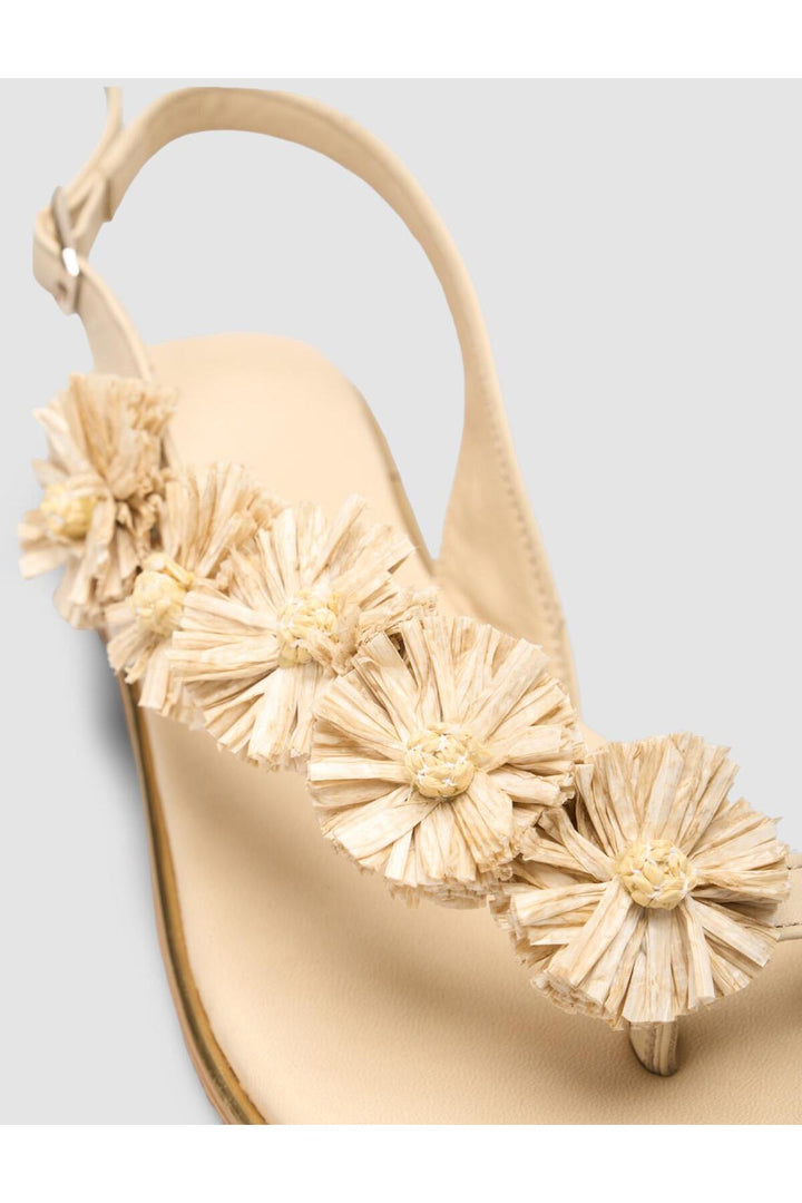 Cabani Shoes Sandales pour femmes en cuir véritable beige 100% - Beige