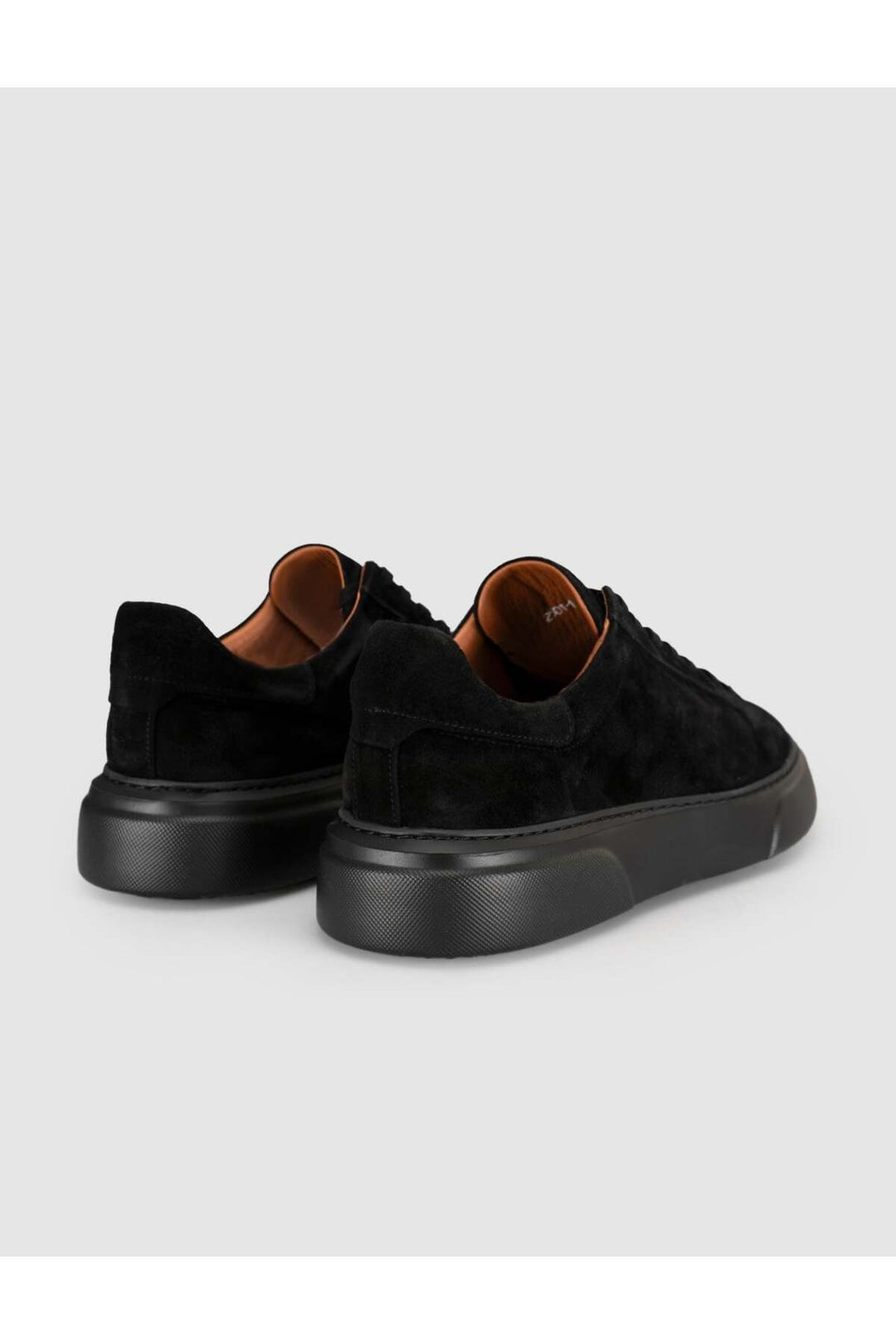Cabani Shoes Baskets pour hommes en cuir véritable à semelle épaisse noire - Multicolore