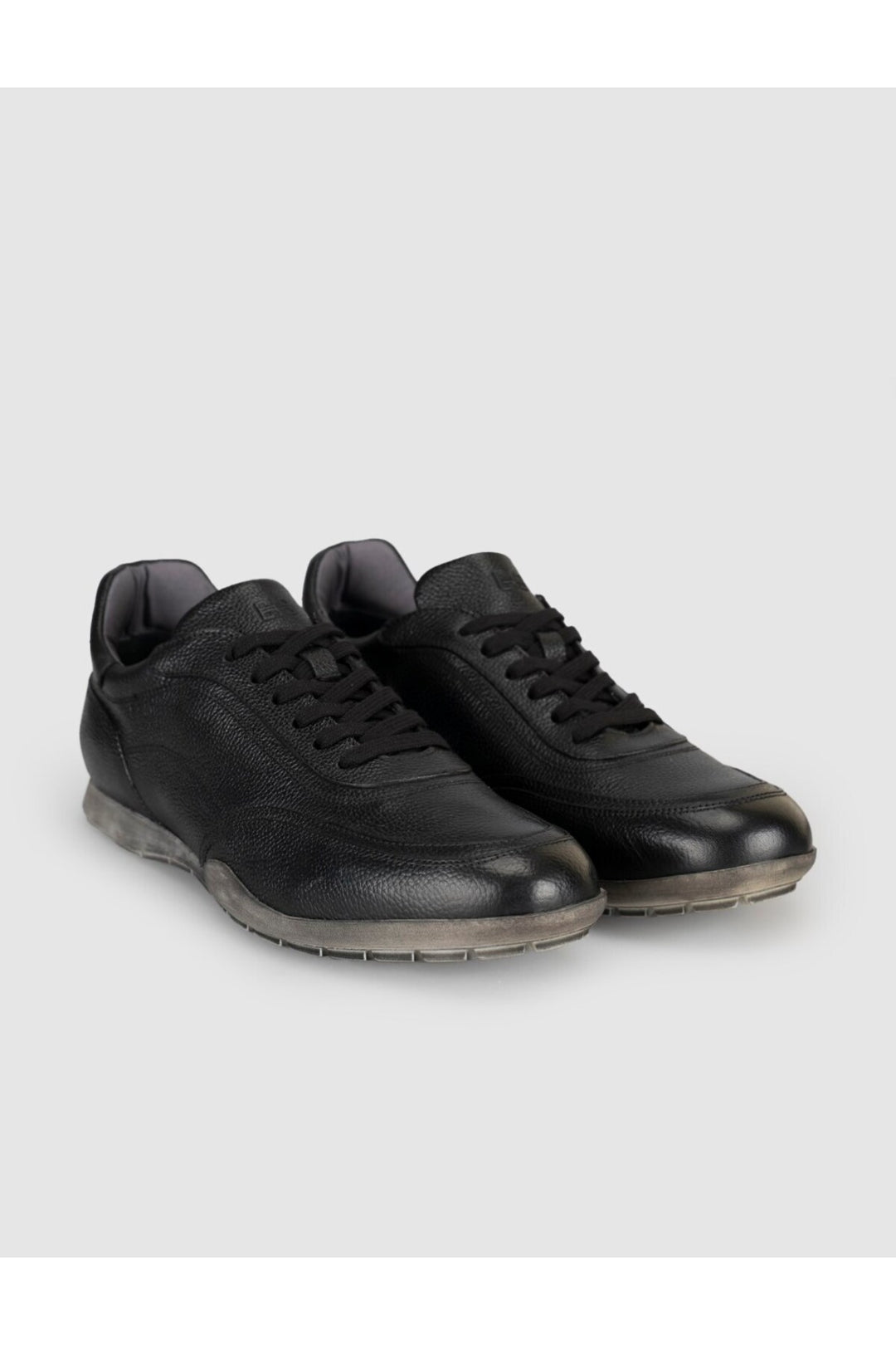 Cabani Shoes Baskets décontractées pour hommes en cuir véritable noir - Multicolore