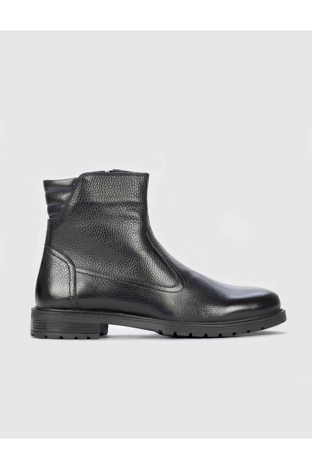 Cabani Shoes Bottines quotidiennes pour hommes en cuir véritable noir avec semelle en caoutchouc - Multicolore