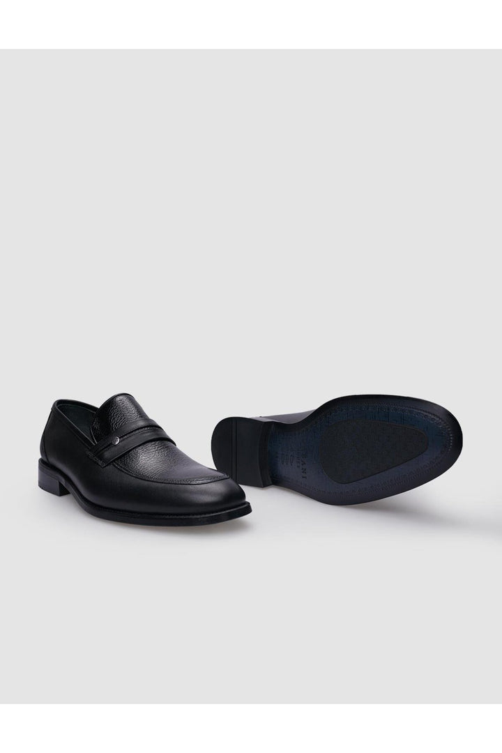 Cabani Shoes Chaussures classiques pour hommes en cuir véritable noir avec détails de ceinture à 100%. - Multicolore