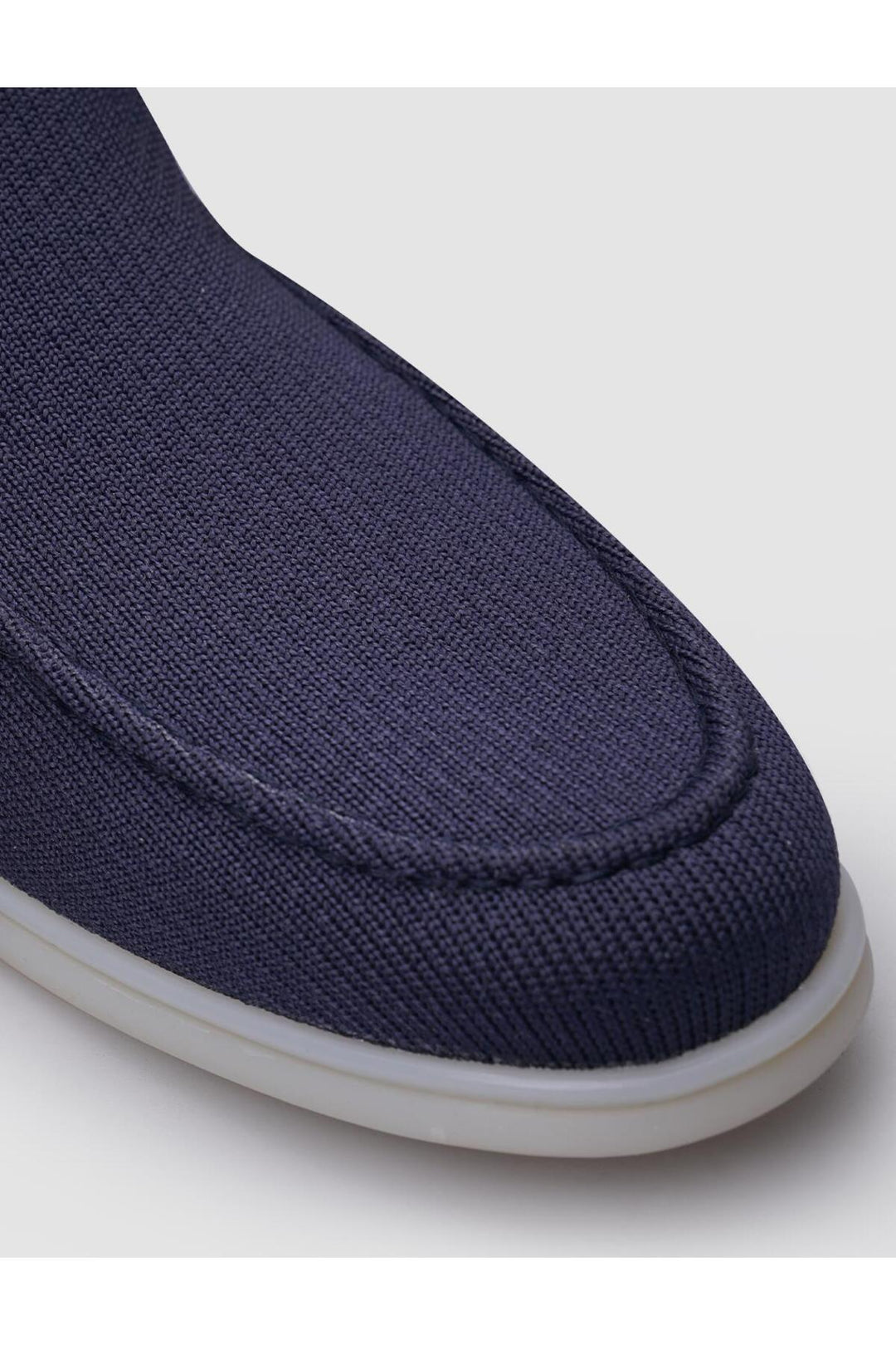 Cabani Shoes Tricot Bleu marine Homme Mocassins en Cuir Véritable avec Détails - Bleu marine