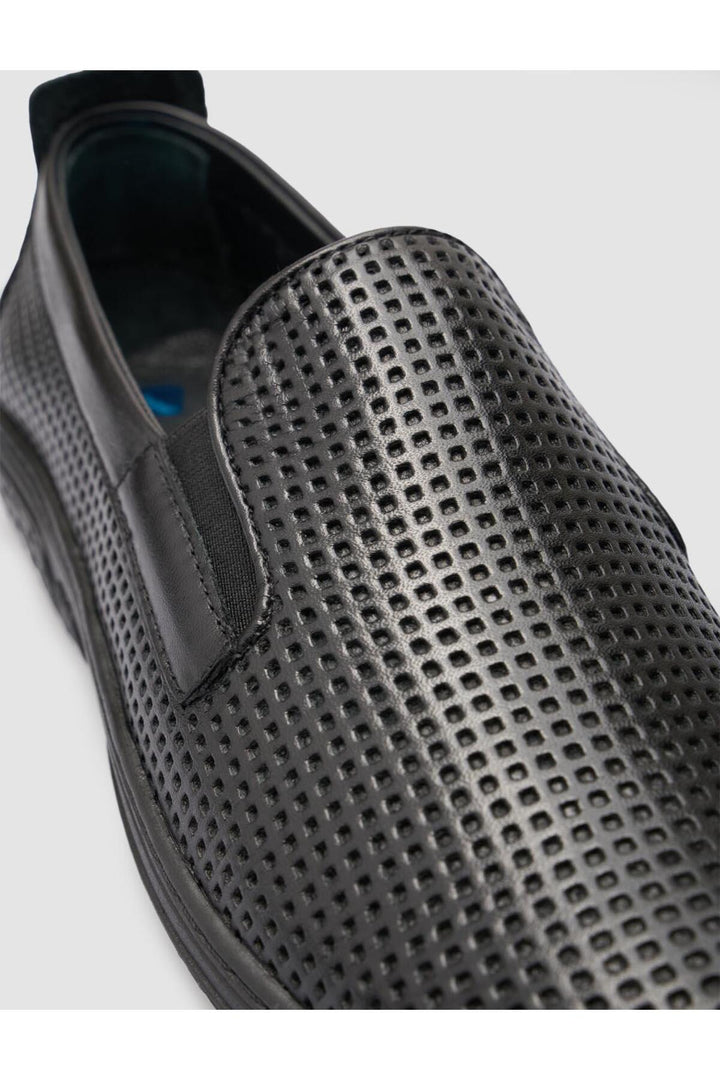 Cabani Shoes %100 Cuir véritable Noir Mocassins pour hommes - Noir