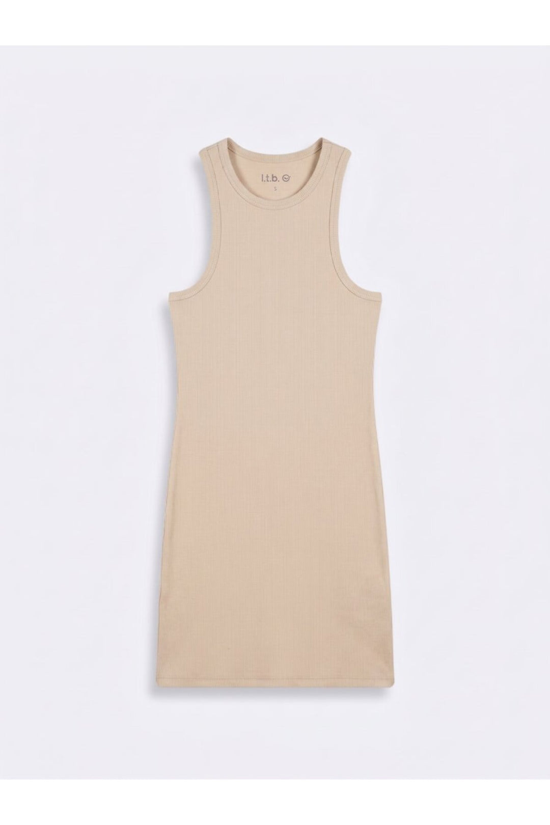 LTB Robe Basique Crème en Côtelé - Crème